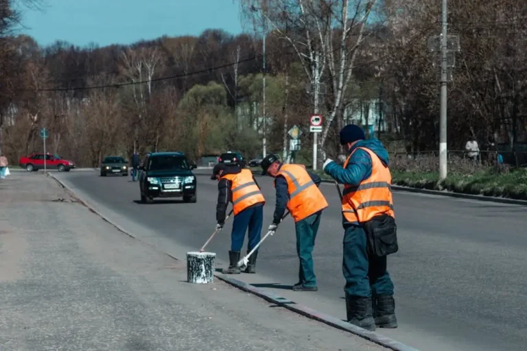 road marking work
