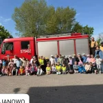 children visiting fire station