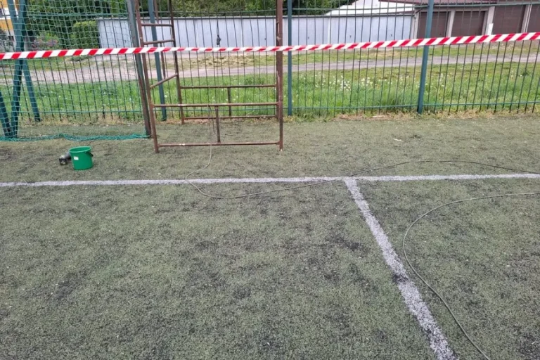 football field fence repair